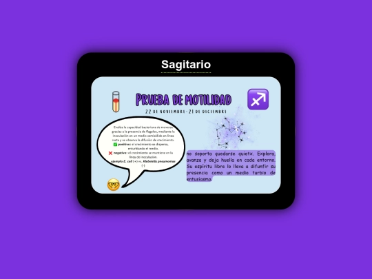 pruebas bioquímicas/sagitario screenshot