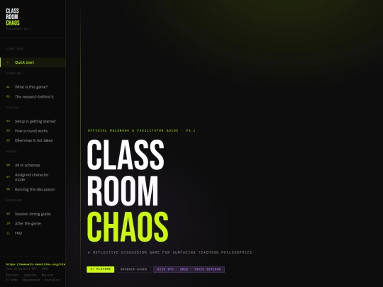 classroomchaosrulebook screenshot