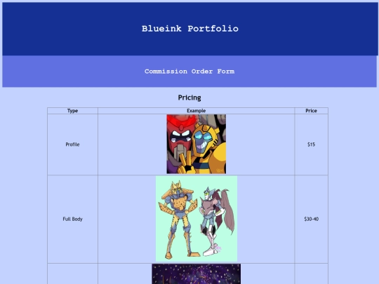 FinalProject/commissions screenshot