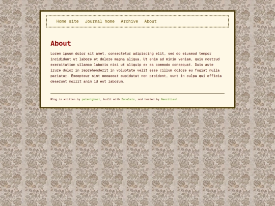 blog/about screenshot