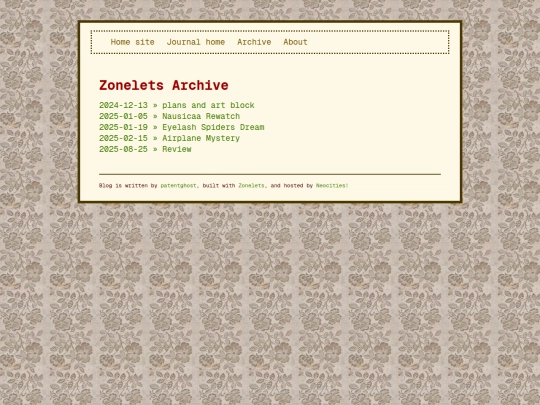 blog/archive screenshot