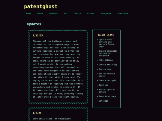 updates screenshot