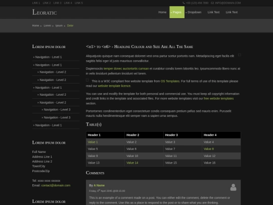 Pages/sidebar-left screenshot