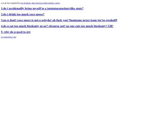 list screenshot