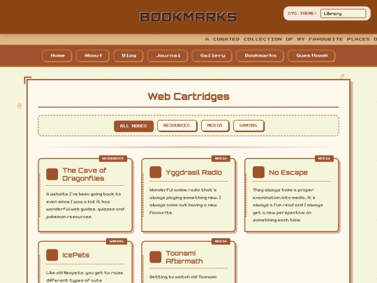 bookmarks screenshot