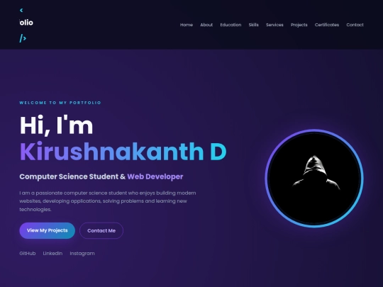 portfolio screenshot