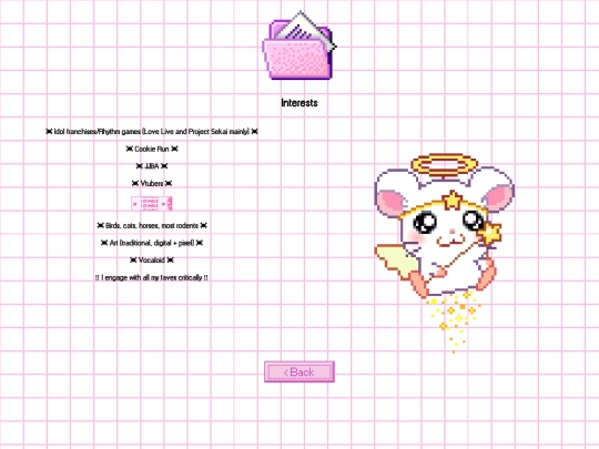 INTERESTS screenshot