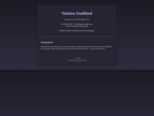 velmira/duskbind screenshot