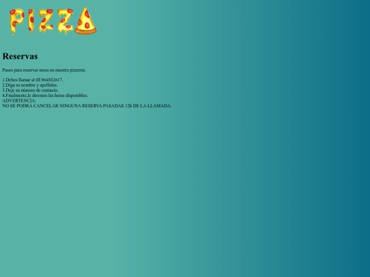 Reservas screenshot