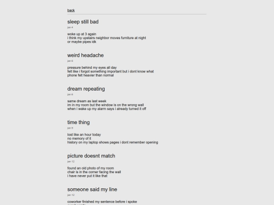 log screenshot