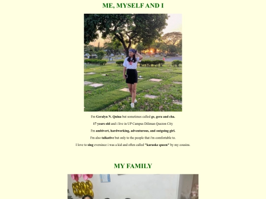 1STWEBPAGEABOUTGERALYNSLIFE screenshot