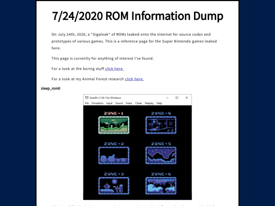info screenshot