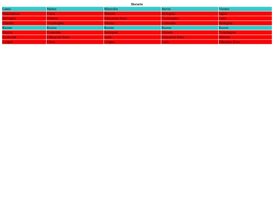 horario screenshot