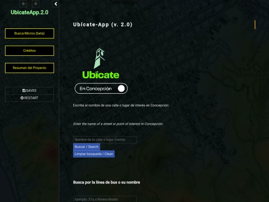 webapp/ubicateapp screenshot