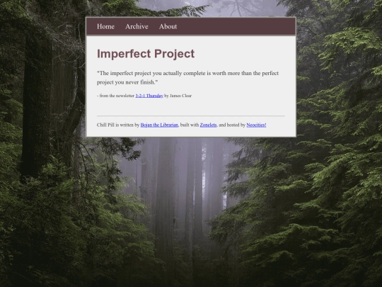 chillpill/posts/2023-12-16-Imperfect-Project screenshot