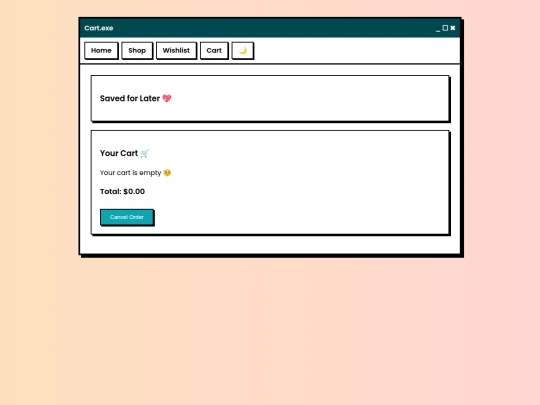 cart screenshot
