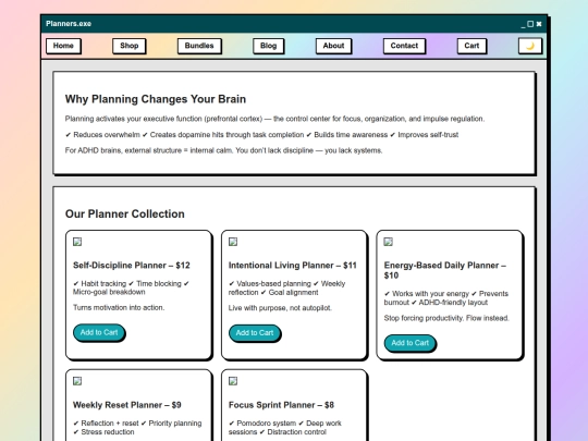 planners screenshot