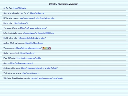 links-pages/resources screenshot