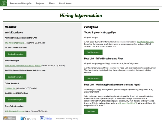 resume screenshot