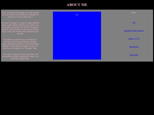 about-me screenshot