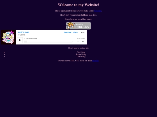testpage screenshot