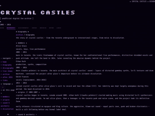 biography screenshot