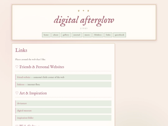 links screenshot