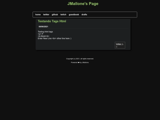 pages/Testando-Html screenshot