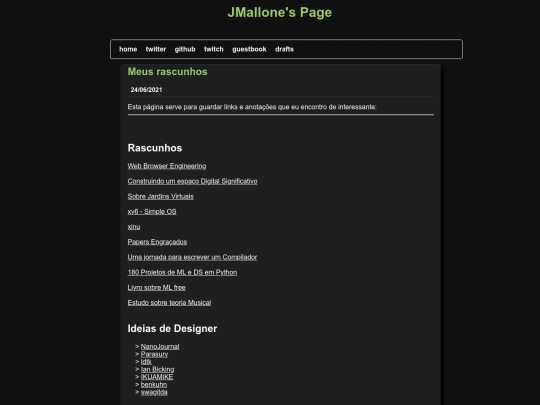 pages/rascunhos screenshot
