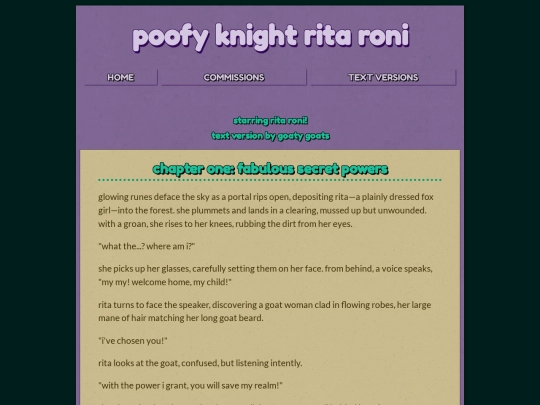 textversions/poofyknightchapter1 screenshot