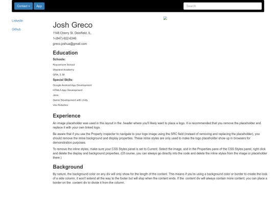 Resume screenshot