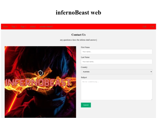 website/contactpage screenshot