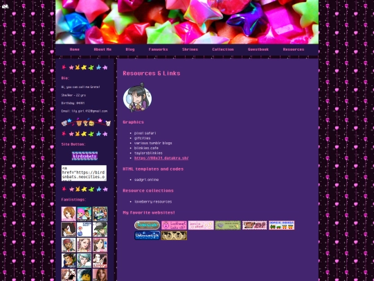 Links screenshot