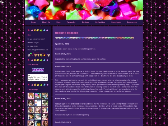 website_updates screenshot