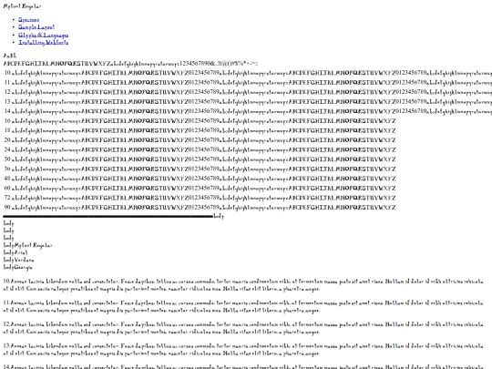 myfont-regular-demo screenshot