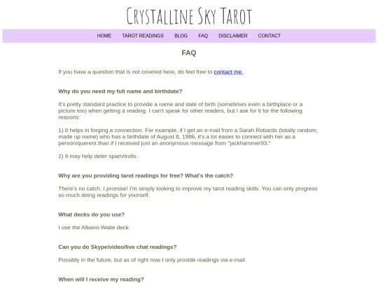 faq screenshot