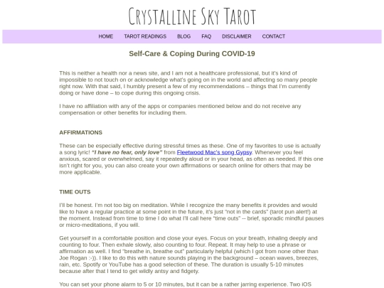 self-care-coping-covid-19 screenshot