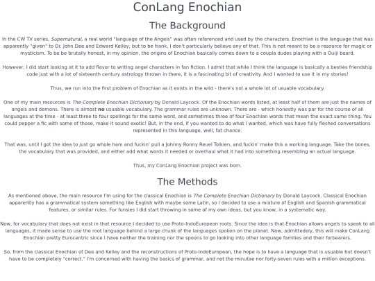 ConLangEnochian screenshot