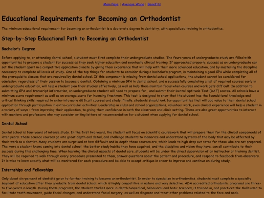 Career/EducationalRequirements screenshot