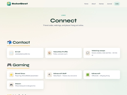links screenshot