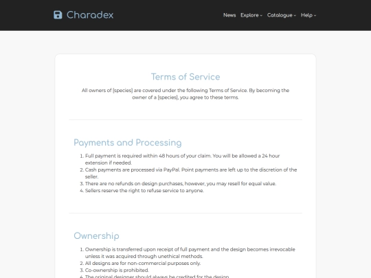 terms screenshot