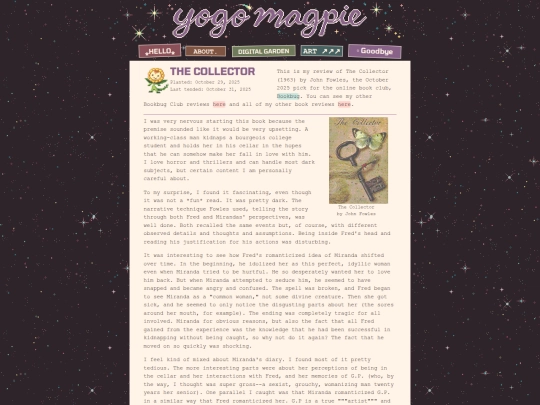 garden/books/bookbug/thecollector screenshot