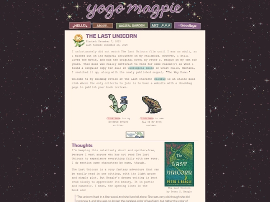 garden/books/bookbug/thelastunicorn screenshot
