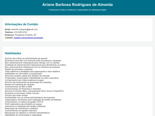 Ariane de Almeida screenshot