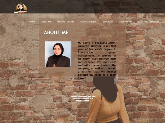 about-me screenshot