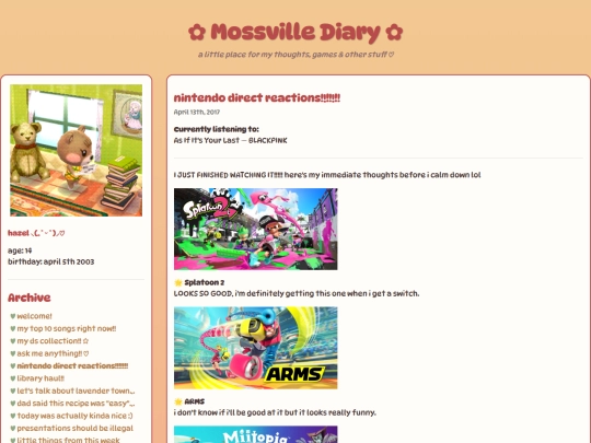 blogs/directreactions screenshot