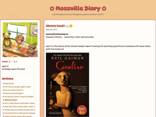 blogs/libraryhaul screenshot
