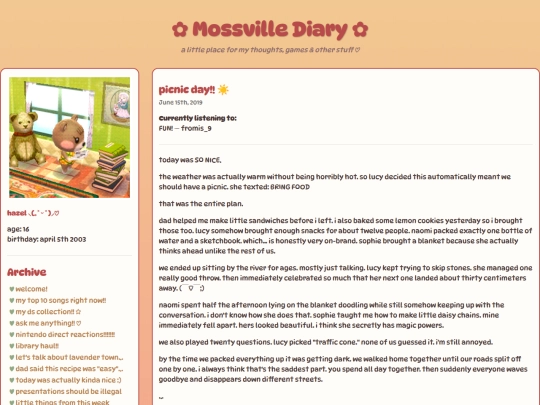 blogs/picnic screenshot