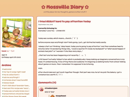 blogs/sundays screenshot