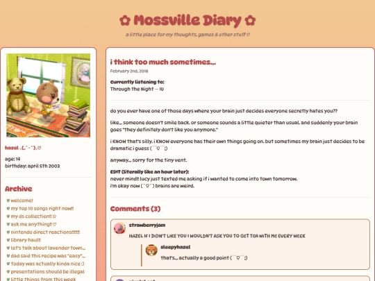 blogs/thinktoomuch screenshot